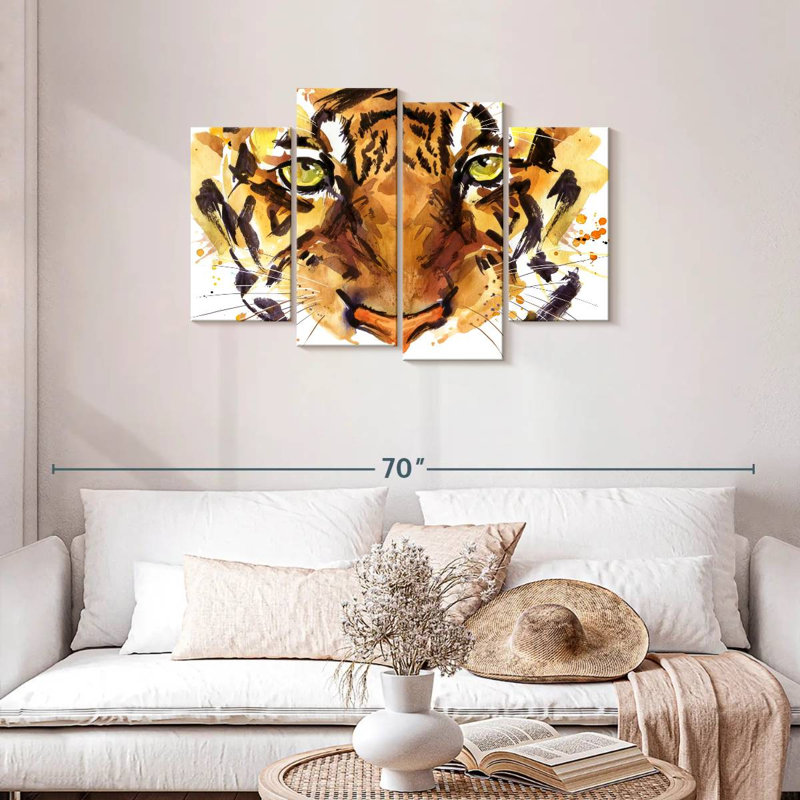 Tigre féroce Brampt, H 27 po x l 43 po