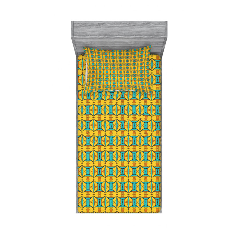 Flowers Microfiber Sheet Set, Twin Sheet Set with Fitted Sheet