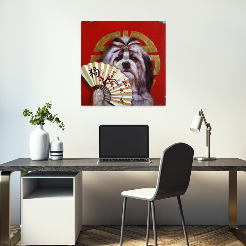 «Eternal Companion Contemporary Dog», art urbain, H 18 po x l 18 po