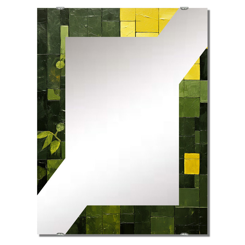 Lu - Grand miroir mural cubique MIR136005, 40 po x 30 po