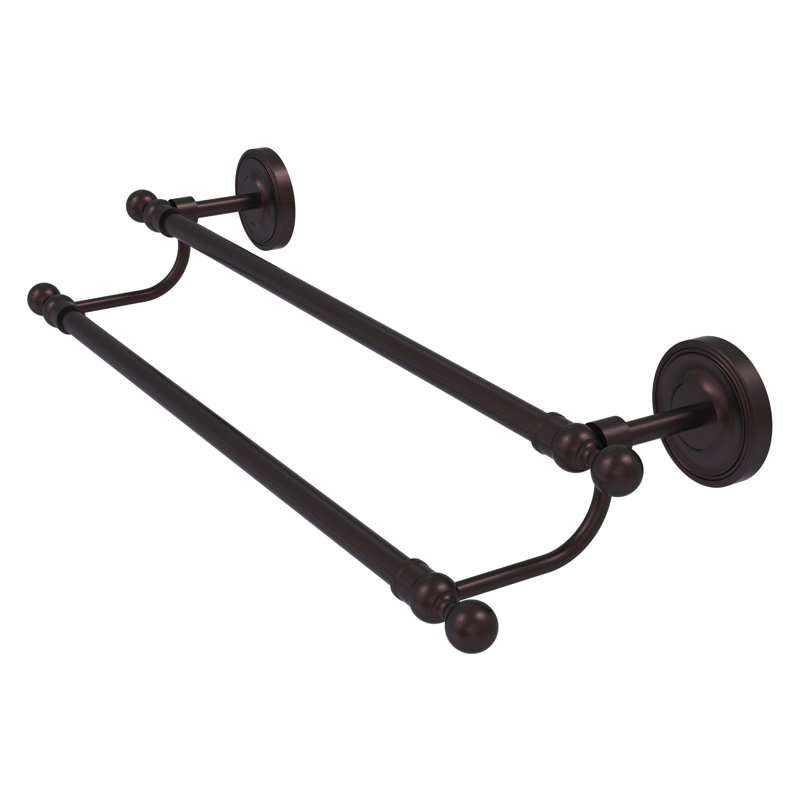 Double barre à serviettes murale Gober, 36 po, Bronze antique