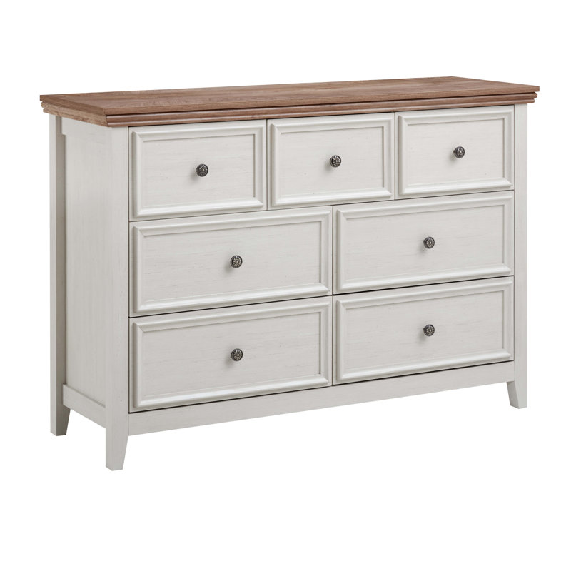 Commode 7 tiroirs Modern, Beige
