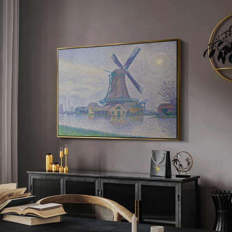 Moulin d'Edam (Moulin d'Edam), 1896 - Paul Signac, toile tendue avec châssis, 26 x 40, Doré