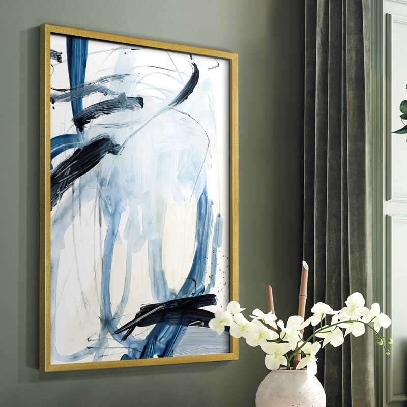 Indigo Swash II, reproduction encadrée - bois massif, H 20 po x l 16 po