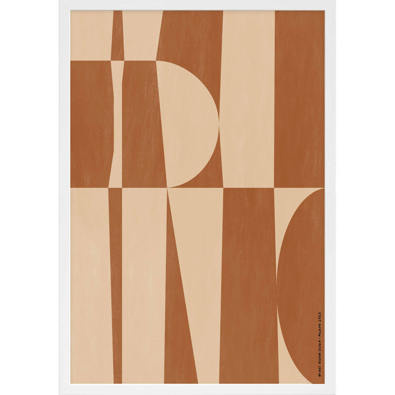 Hues of Geometry 1 by Romina Gadler - Framed Wall Art, White Paper Framed, 38" H x 26.5" W