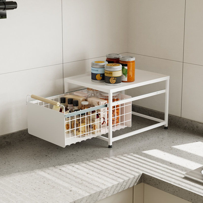 Spice Rack, 25.5cm H x 39cm W x 29.5cm D, White