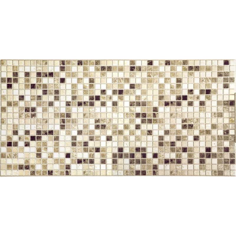 Panneau mural 3D 19 "x 38" en brun (paquet de 10)
