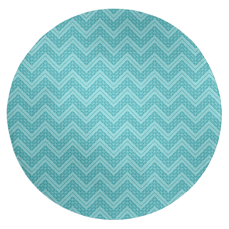 Chenille Chevron Indoor Rug, Round 5'