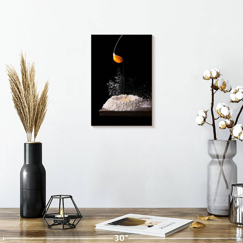 Senne Putting Egg In Flour, 24" H x 16" W