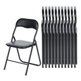 Kirzia 44cm H Upholstered Metal Side Chair in Black