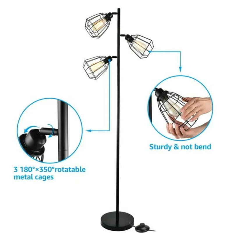 Airis 65'' Black LED Tree Floor Lamp