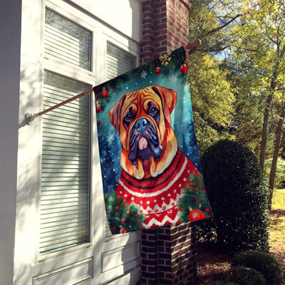 Drapeau de Noël Dogue de Bordeaux