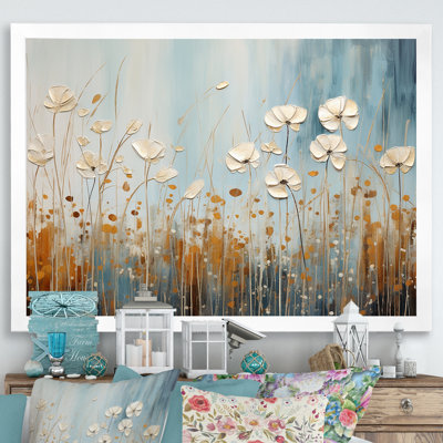 Minimalisme, fleurs sauvages, pays des merveilles sur toile