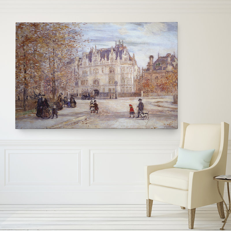 « the fletcher mansion » par raffaëlli, reproduction d’art encadrée, H 24 po x l 36 po x P 1,5 po