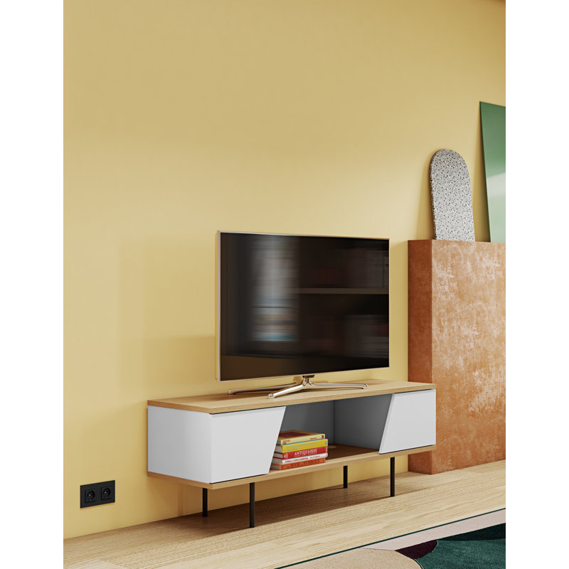 Shireka TV Stand for TVs up to 60", Oak/White