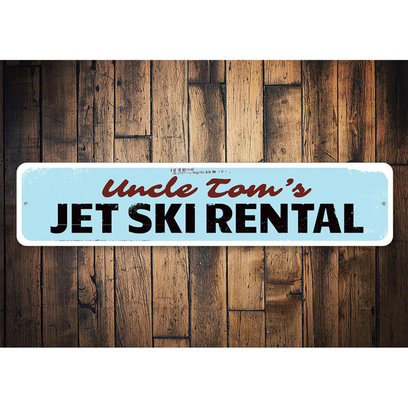 Plaque en aluminium Jet Ski, H 4 po x l 18 po x P 0,04 po