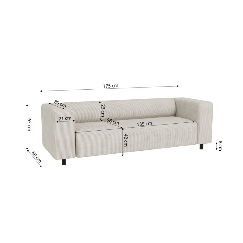 Sofie 2 - Piece Living Room Set, Beige