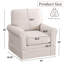 Ensemble de salon 2 pièces avec fauteuil d'appoint pivotant et canapé-lit convertible