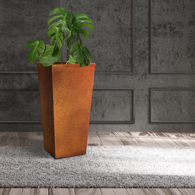 Hetum Pot Planter, Iron Oxide, 12.6" x 24.4"