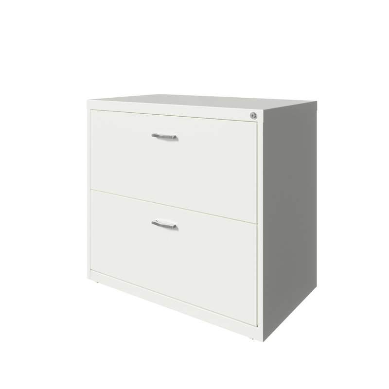 30'' Wide 2 -Drawer Steel File Cabinet, White