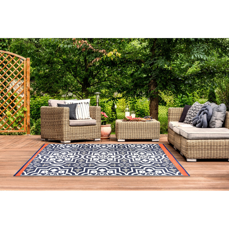Aldo Performance Ikat Indoor / Outdoor Rug, Rectangle 9'10" x 13'1''