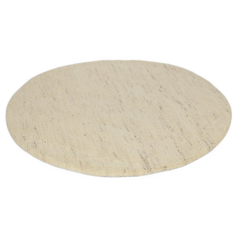 Pinney Hand Knotted Wool Beige Rug, Round 150cm