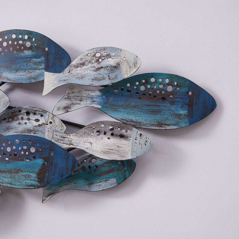 School of Fish Coastal Metal Wall Decor