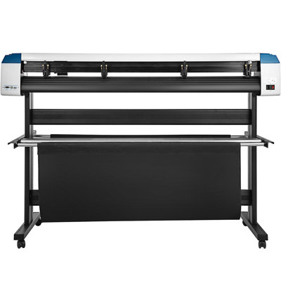 Vinyl Cutter 53 Inch Vinyl Cutter Machine Semi-Automatic DIY Vinyl Printer Cutter Machine Manual Positioning Sign Cutting with Floor Stand Signmaster Software