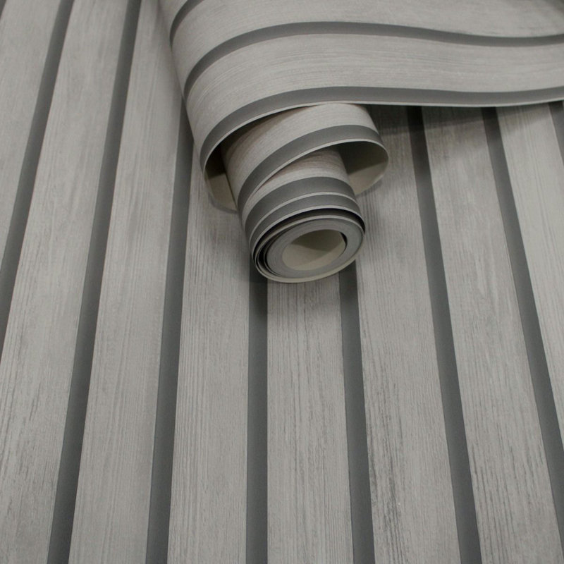 Spinney 53cm x 10.5cm Matte Wallpaper Roll, Grey