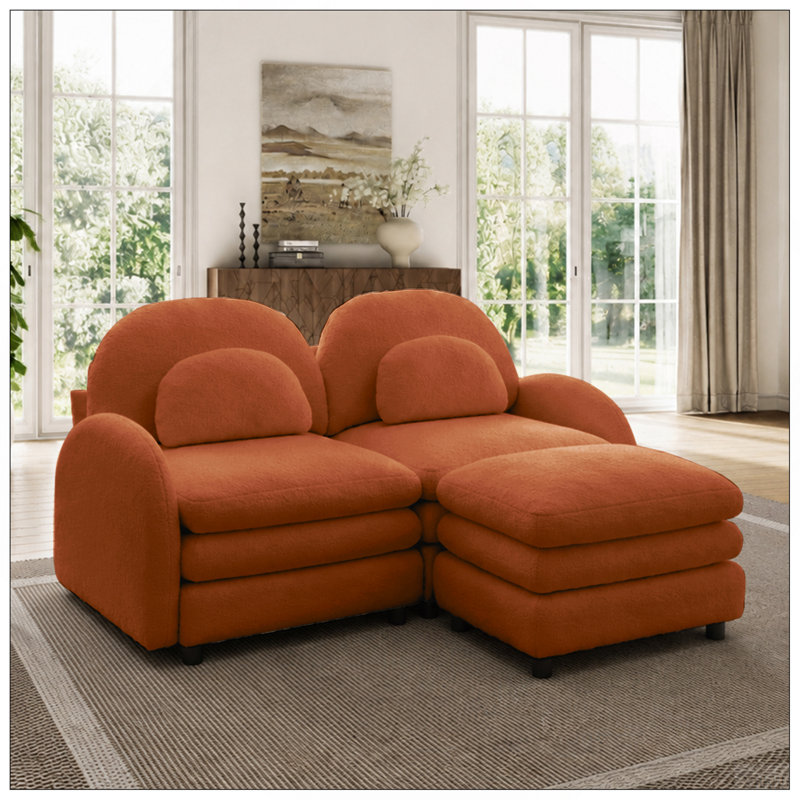 Canapé-lit Teddy, Orange