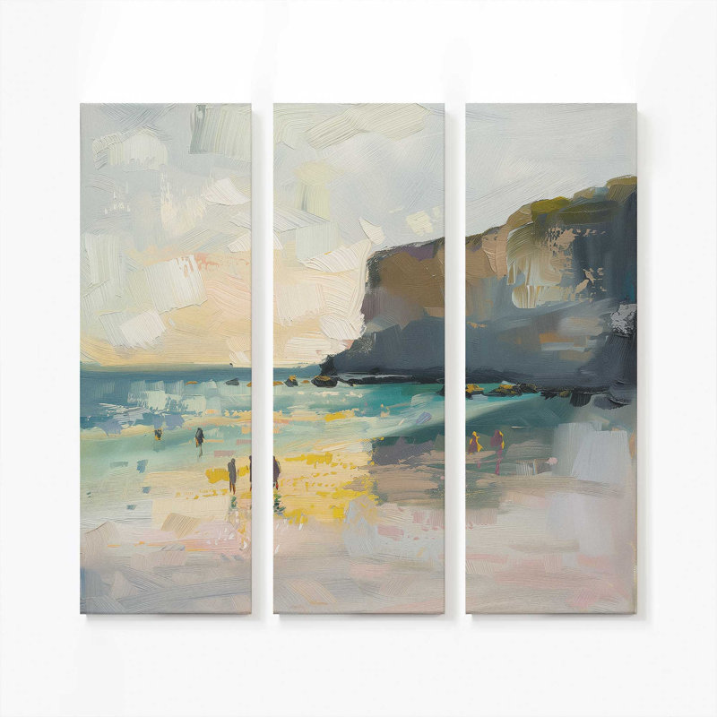 Sonate marine v2 | Impression sur toile 2 panneaux, H 48 po x l 48 po