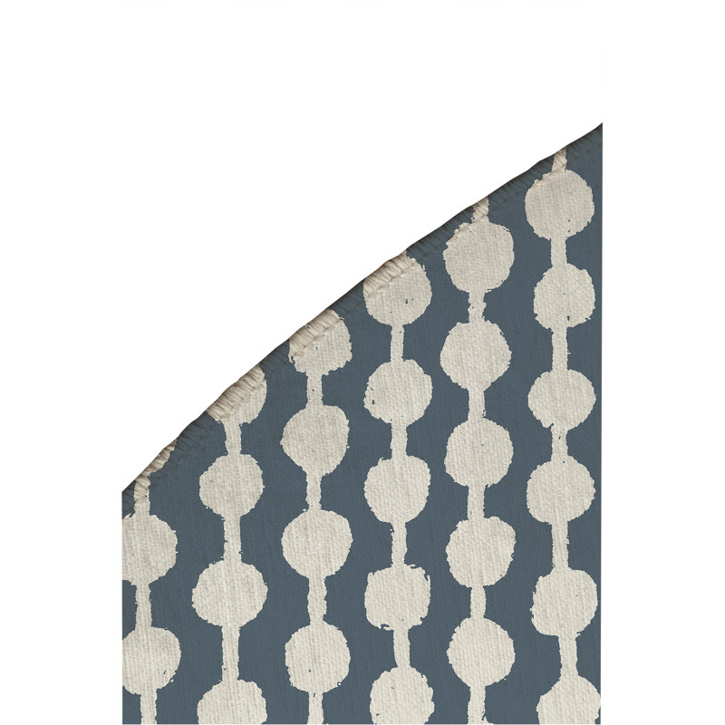 Dot Tied Non-Slip Outdoor Rug, Round 5'