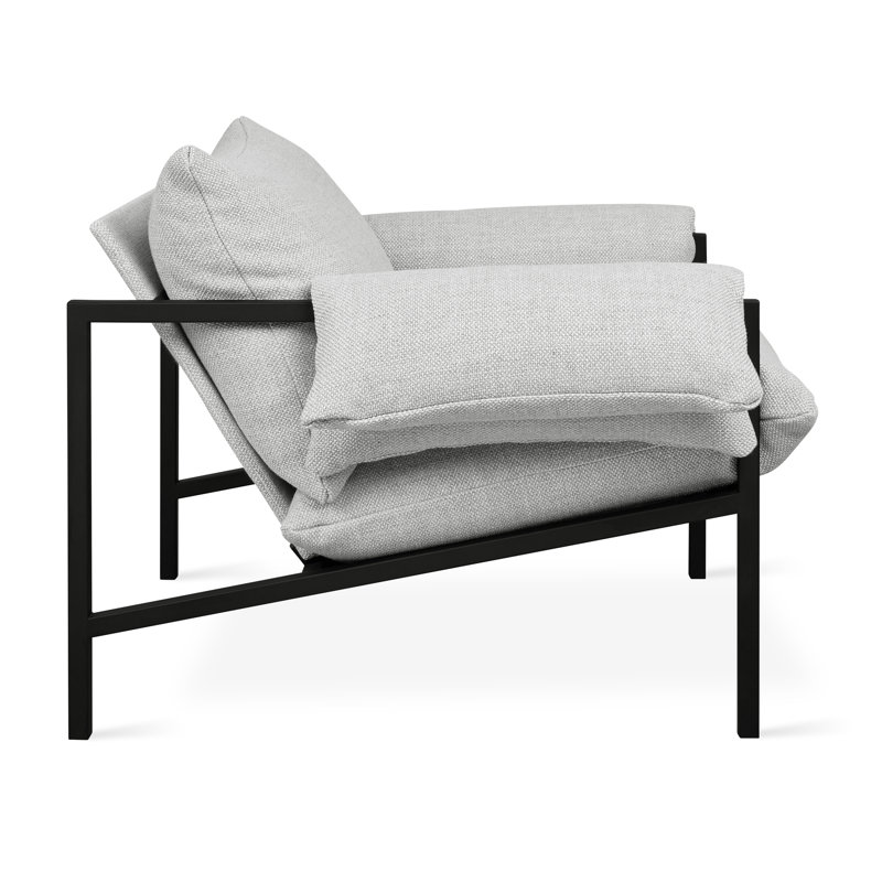 Chaise Fulton, Polyester argent Rosslyn