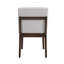 Chaise d'appoint en lin gris, ensemble de 2