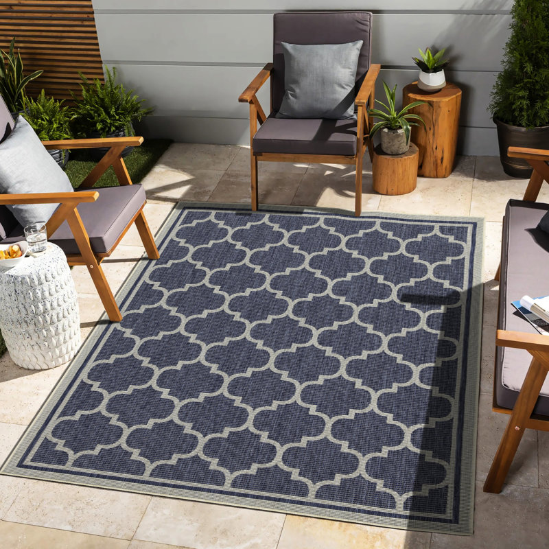 2 Ft. 7 In. X 3 Blue Trellis Rug - Sunshine Collection, Polypropylene, , Stain For All Locations Area Gchar2004, Polypropylene , Settings