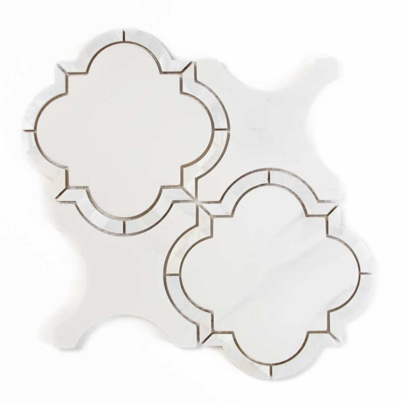 Carrelage mural mosaïque en verre 12 "x 12" Delphi Pearl, Statuario