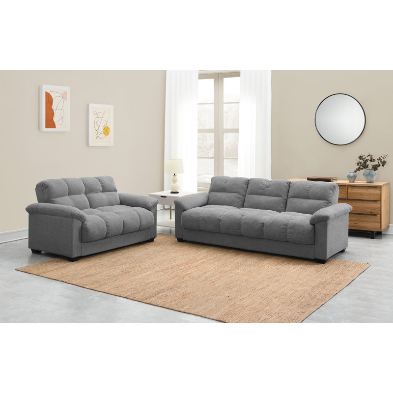 Safana 2 - Piece Living Room Set, Light Grey