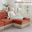 Canapé modulaire 3 places (rouge-brun)