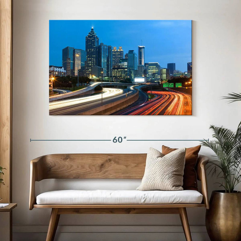 Ravi Downtown Atlanta Light Trails, H 32 po x l 48 po