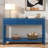 Modern Console Table With Striped Design, 2 Drawers And 2-tier Design-848461312