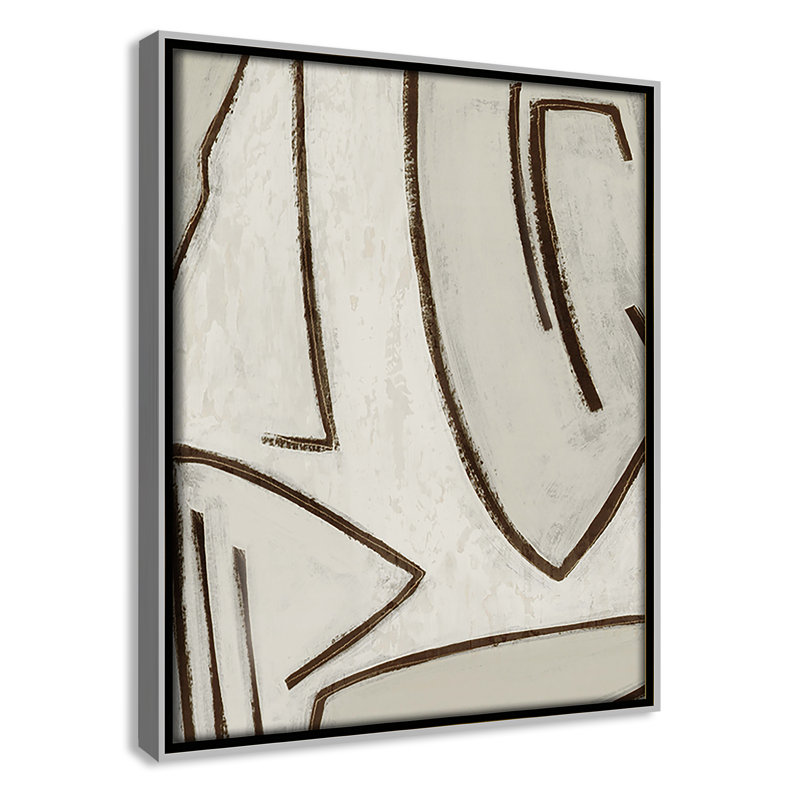«Line Work II», reproduction encadrée sur toile, H 11,5 po x l 9,5 po x P 2 po, Argent