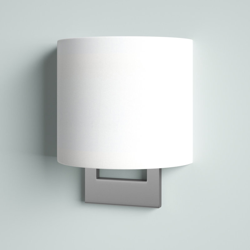 Matiana Steel Flush Mounted Sconce, Brushed Nickel, 10" H x 16" W x 3.95" D