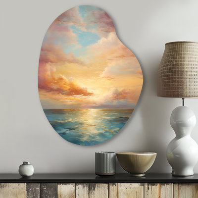 Osseo - Sunset Pear Shape Asymmetric Metal Wall Art