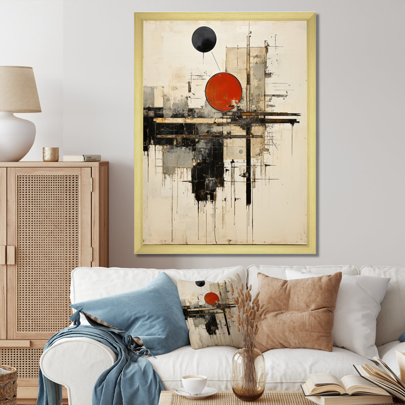 «Urnelle Constructivism», carré noir Kazevir Malevitch I - impression, H 44 po x l 34 po x P 1,5 po, Encadrement doré