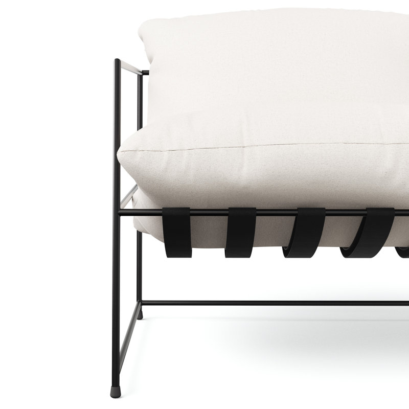 Danita Armchair, Washed White Performance Canvas