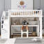 Lit simple avec rangement, bois de pin, design blanc moderne
