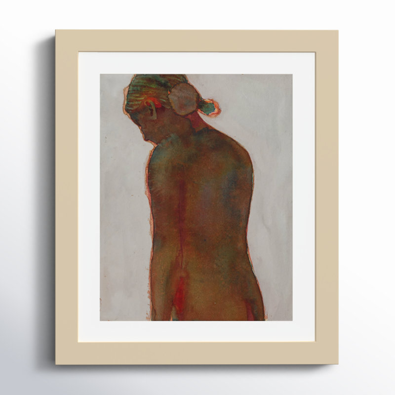 "Charley" encadrée sur papier par Dean Graham, reproduction, Brun, H 13 po x l 11 po x P 1 po