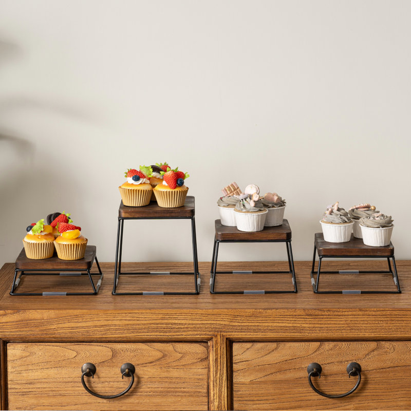 Wood Tiered Stand, Brown