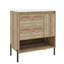 Meuble-lavabo moderne en bois 30 po, armoire de salle de bain avec tiroir coulissant, meuble de rangement pour salle de bain avec lavabo en céramique