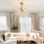 Ventilateur de plafond 20 "avec lumière Fandelier Gold, ventilateur de lustre en cristal fleur avec lumière et télécommande, cage moderne fermée à 6 vitesses pour chambre de fille, chambre de bébé, salon